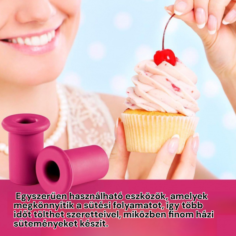 Többfunkciós konyhai sütőeszközök, kör alakú szilikon lyukasztóval