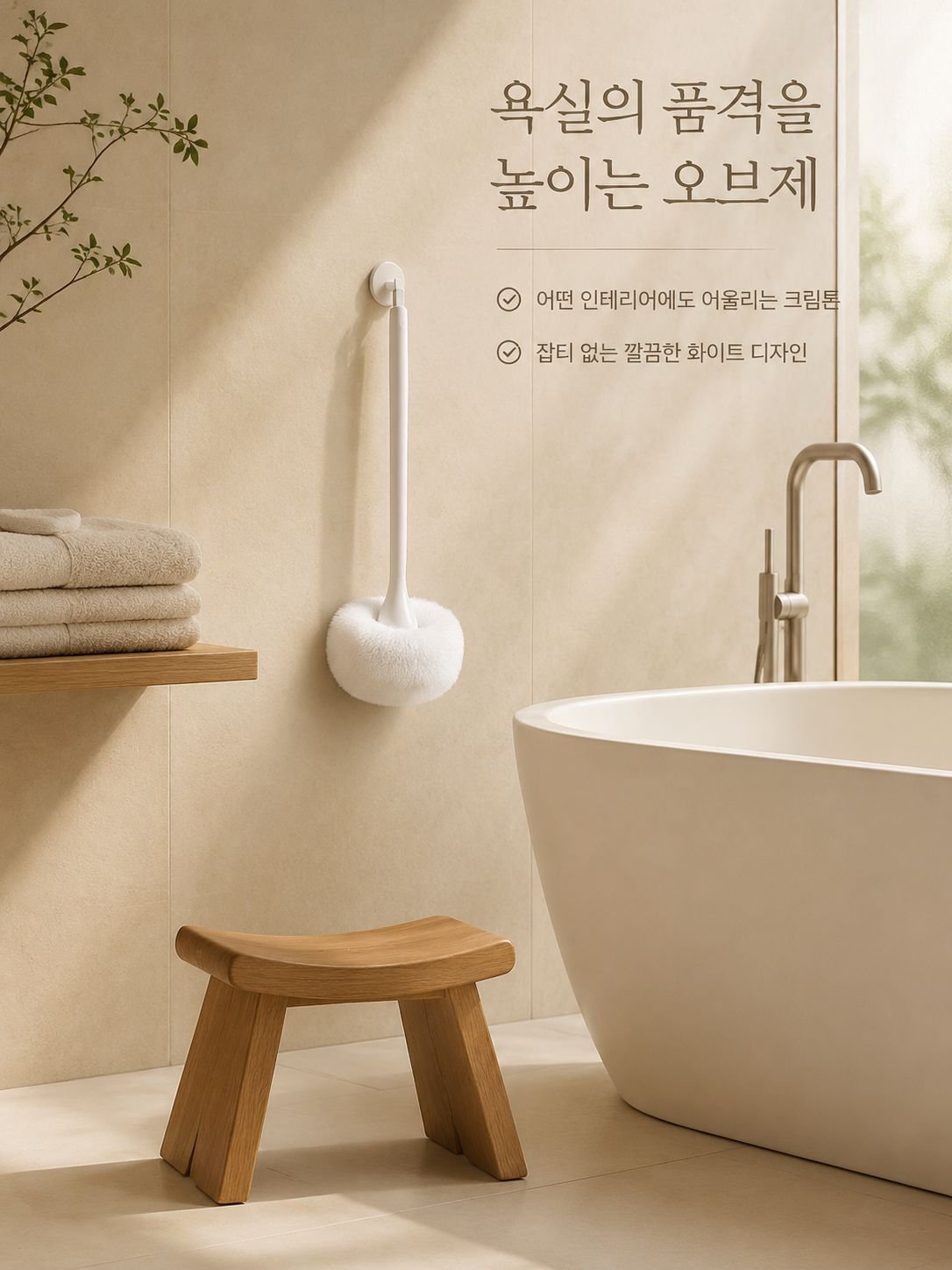 욕실 청소 브러쉬 보관 예시 이미지
