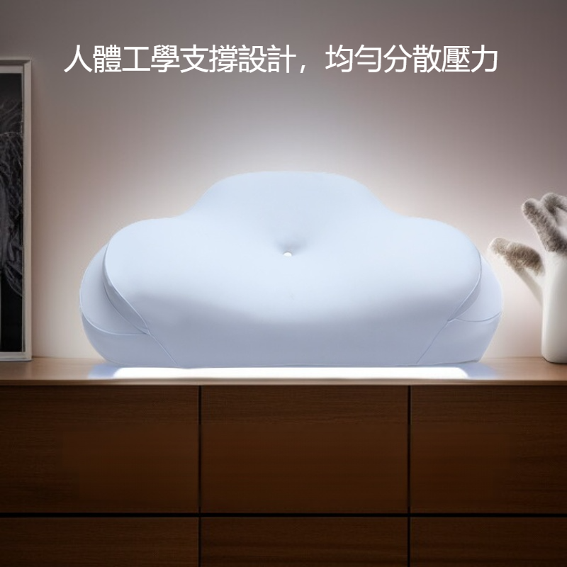 記憶棉慢回彈雲朵枕頭外觀展示