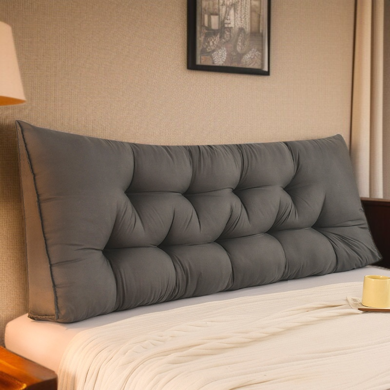 더블 침대 머리 쿠션 두꺼운 소프트백 롱 쿠션 삼각 플로팅 다다미 전용 등받이
