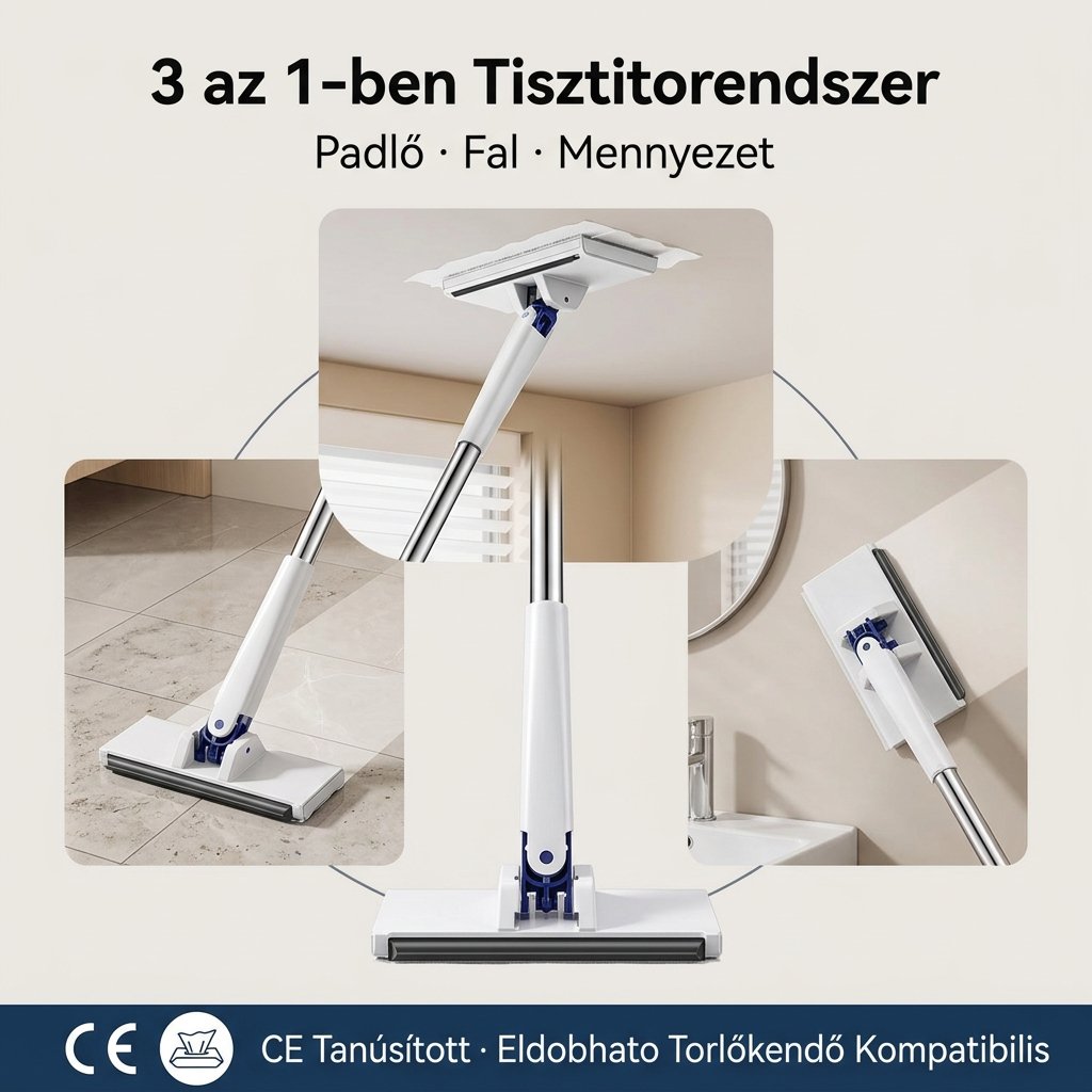 Irodai takarító eszközök, könnyen kezelhető felmosó