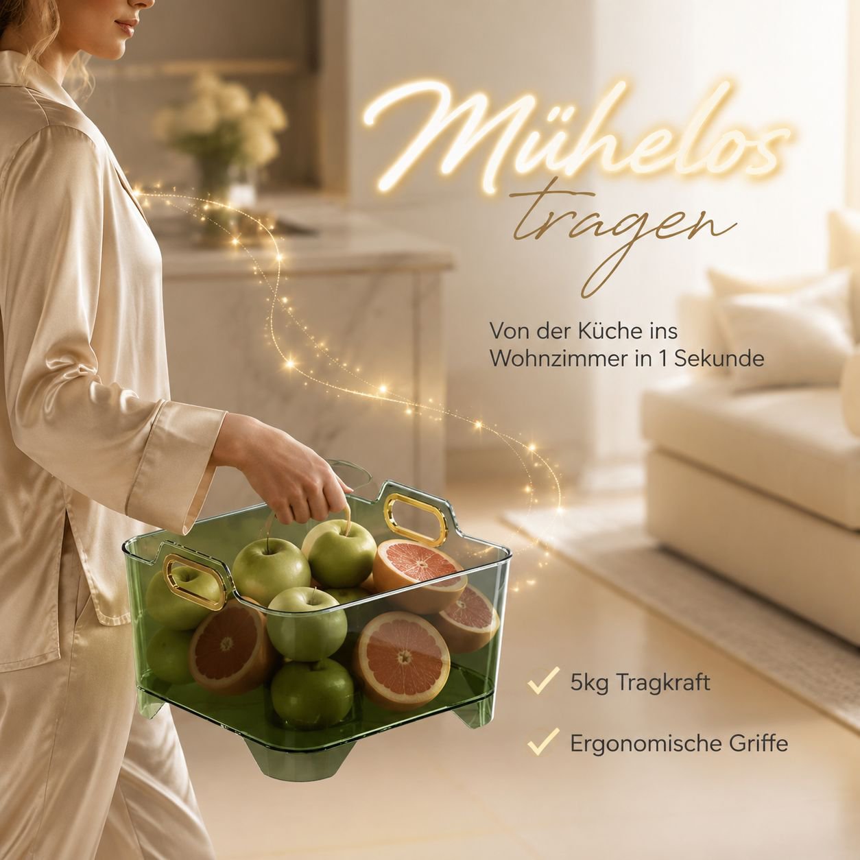 Multifunktionaler Obstkorb für das Wohnzimmer