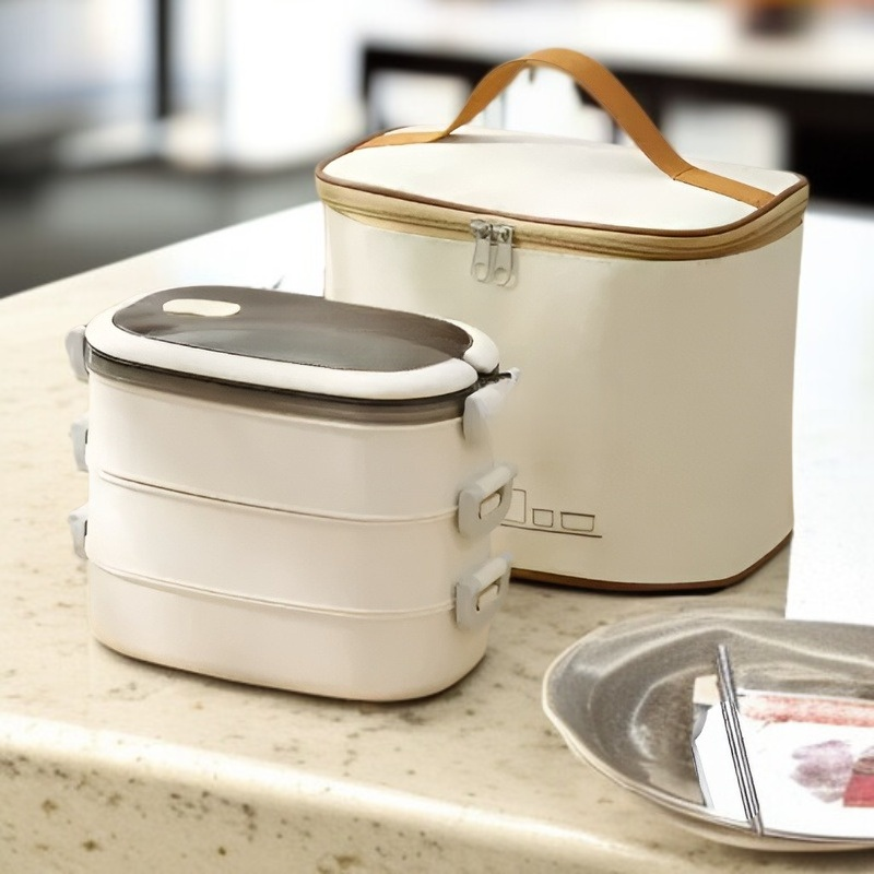 علبة طعام ستانلس ستيل للموظفين مع خيارات سعة متعددة للنزهات