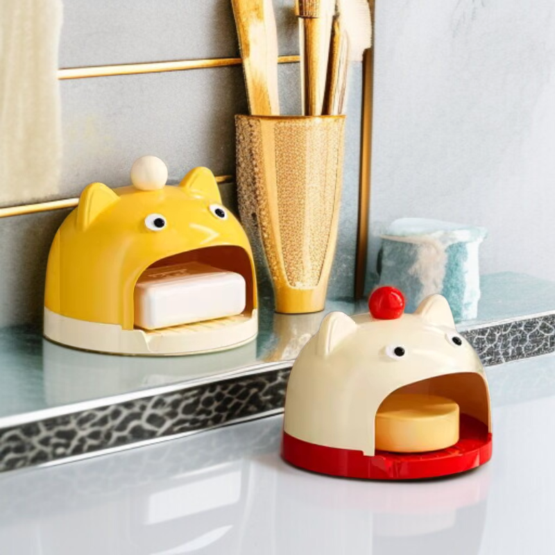 큐티 가정용 비누통 빅입 욕실 수납 선반 귀여운 사용 편리한 화장실 비누통 기숙사 벽걸이 수납함