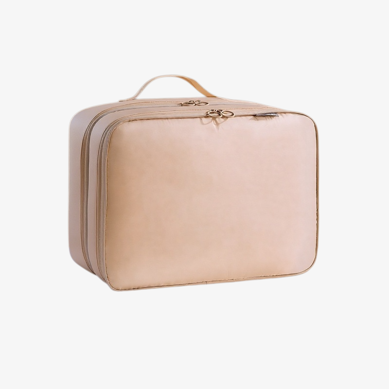 Bolsa portátil de zapatos para viaje, plegable, con tres compartimentos