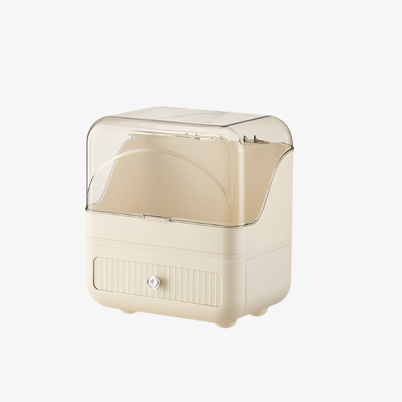 Cosmetic storage box ideal for organizing vanity essentials