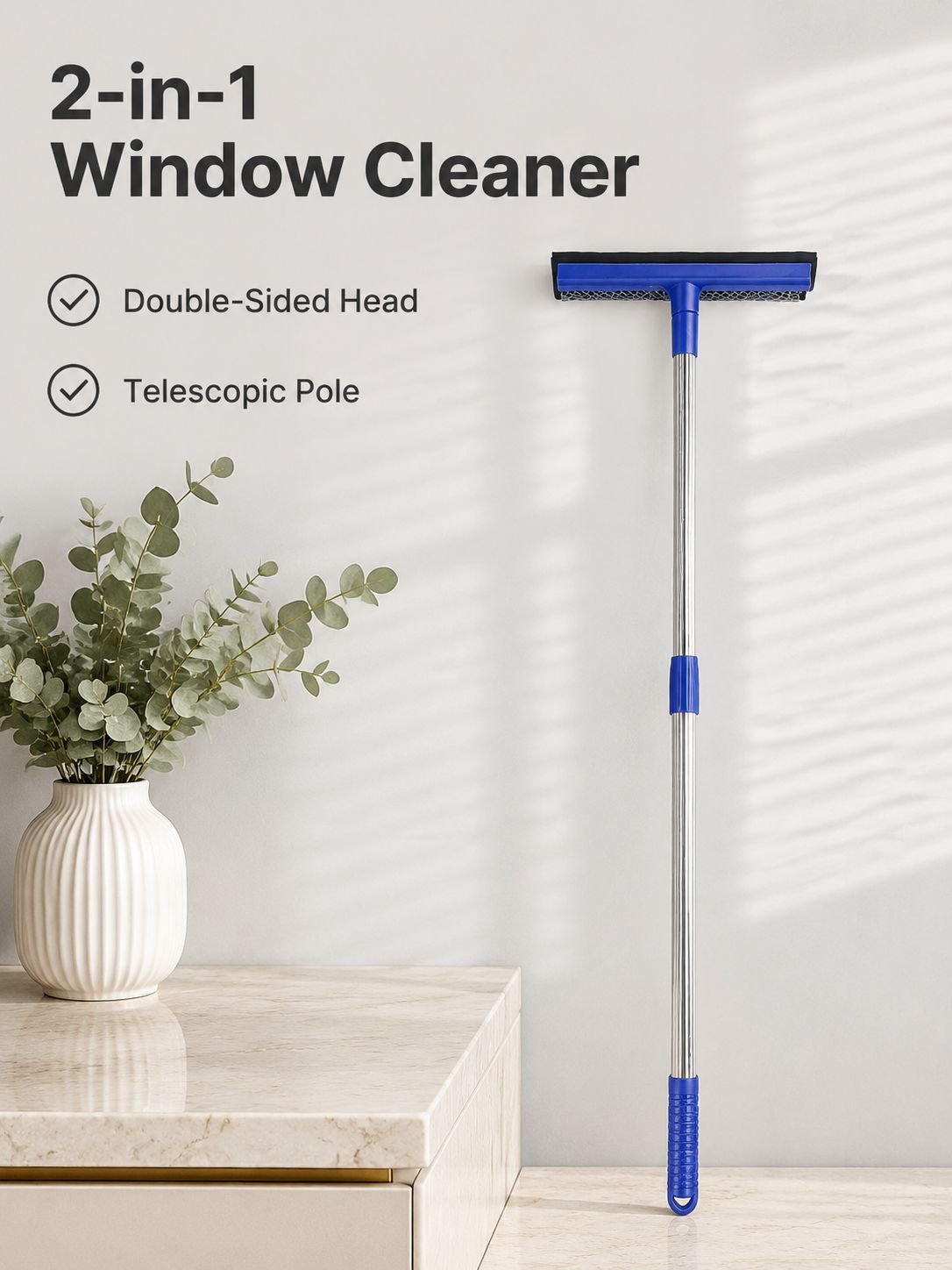 Stainless Steel Double-Sided Window Squeegee