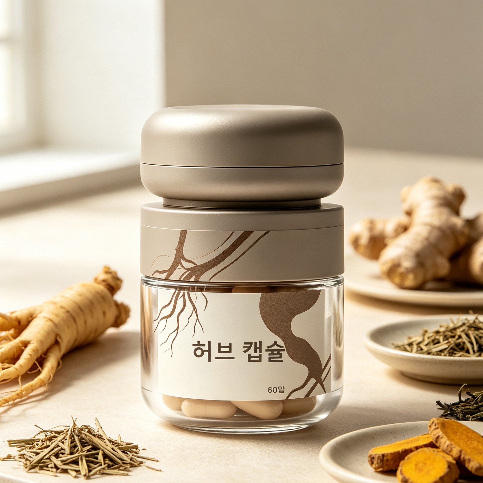 허브 건강 캡슐