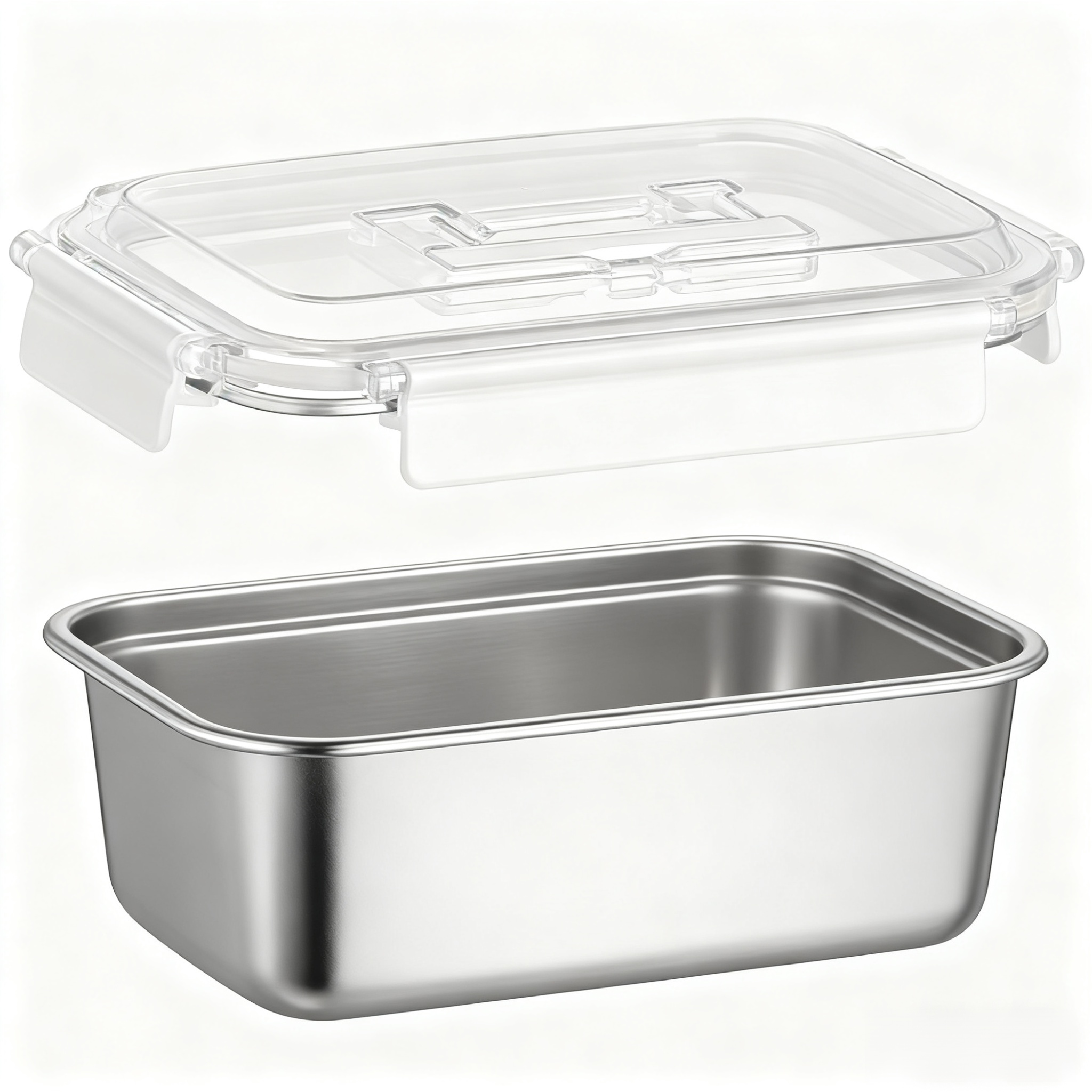 ภาชนะเก็บอาหารสแตนเลสเกรดอาหาร ซีลเฉพาะสำหรับตู้เย็น