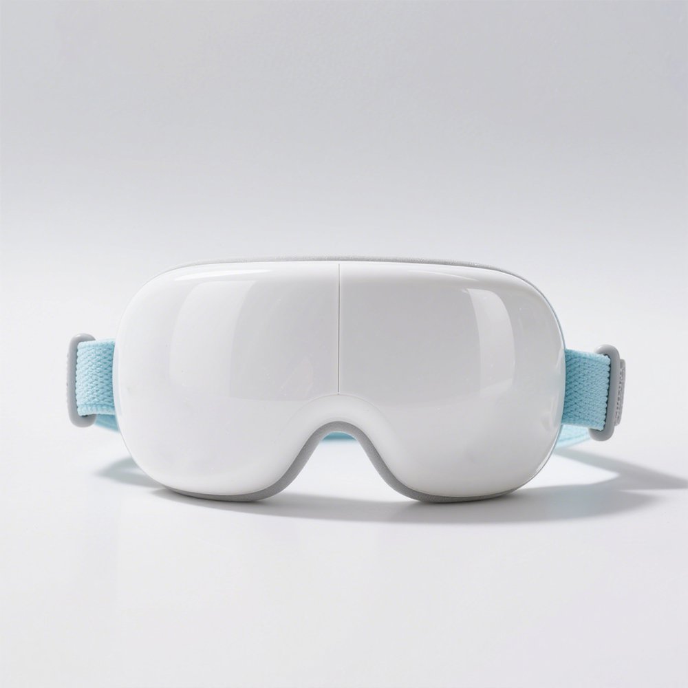 Detail silikonového materiálu očního masážního přístroje