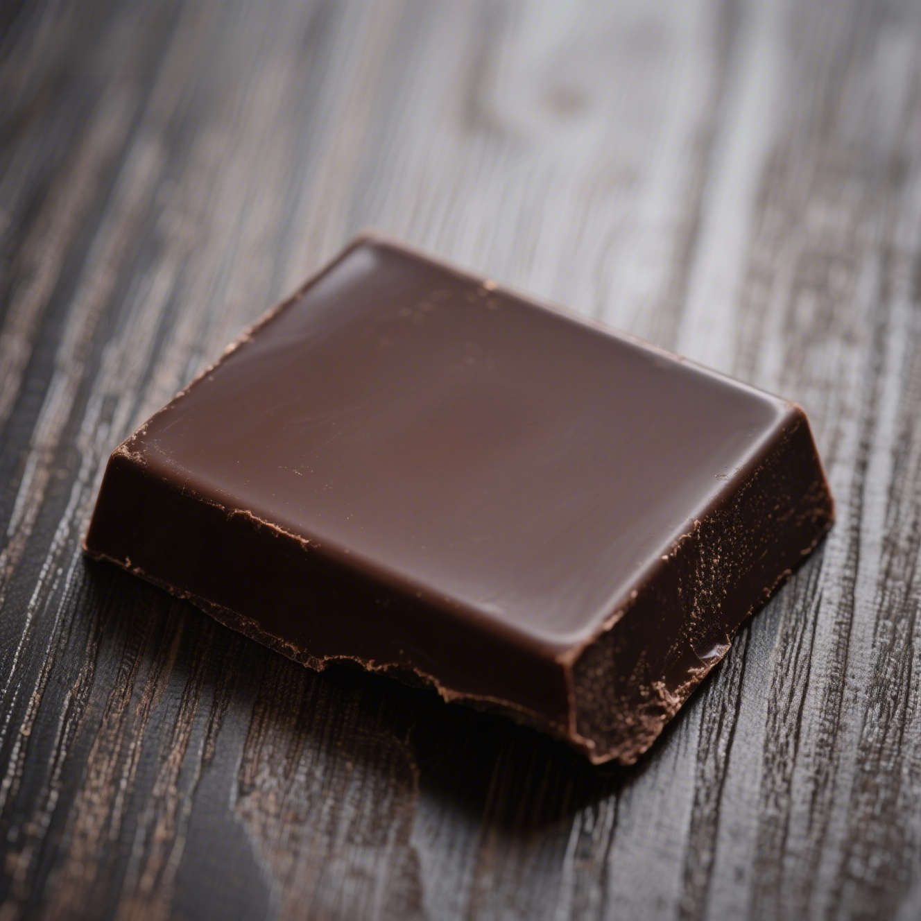 Pequeños cubos de chocolate sedoso en embalaje individual
