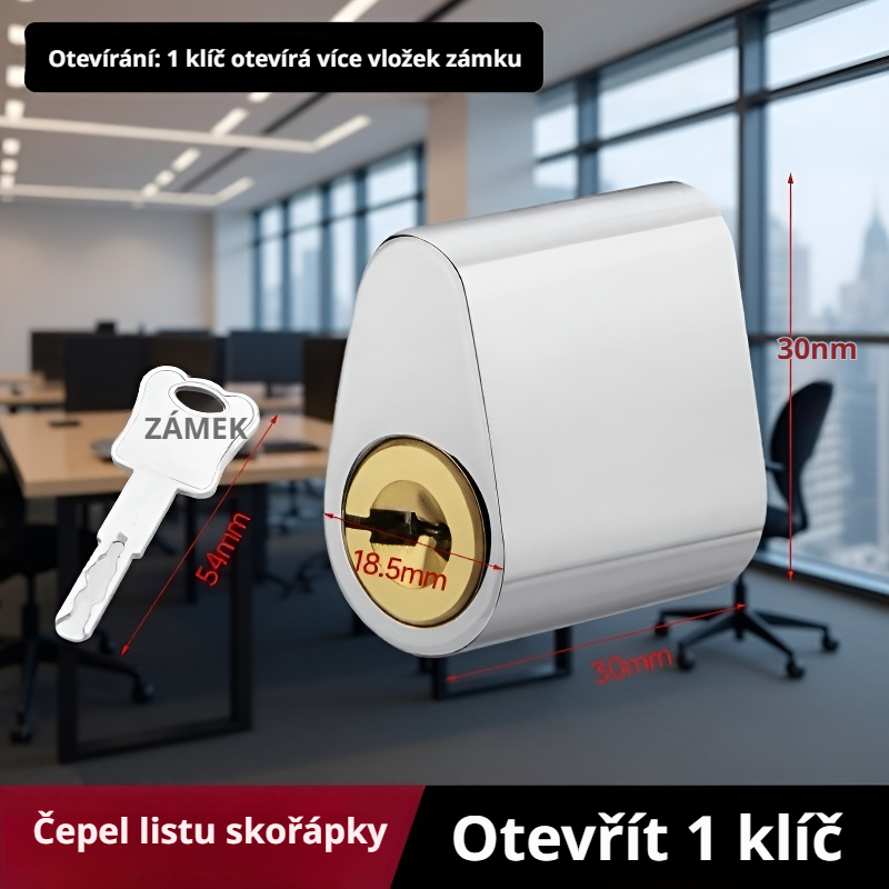 Elektrický slaboproudý cylindrický zámek na požární dveře