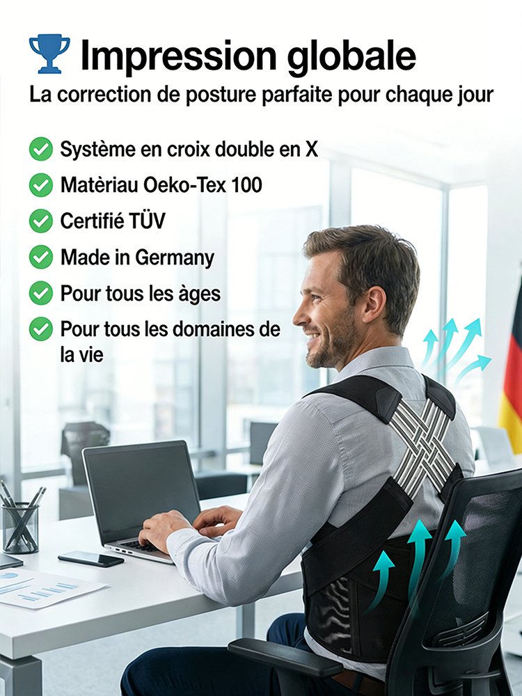 Correcteur de posture indispensable pour soins corporels
