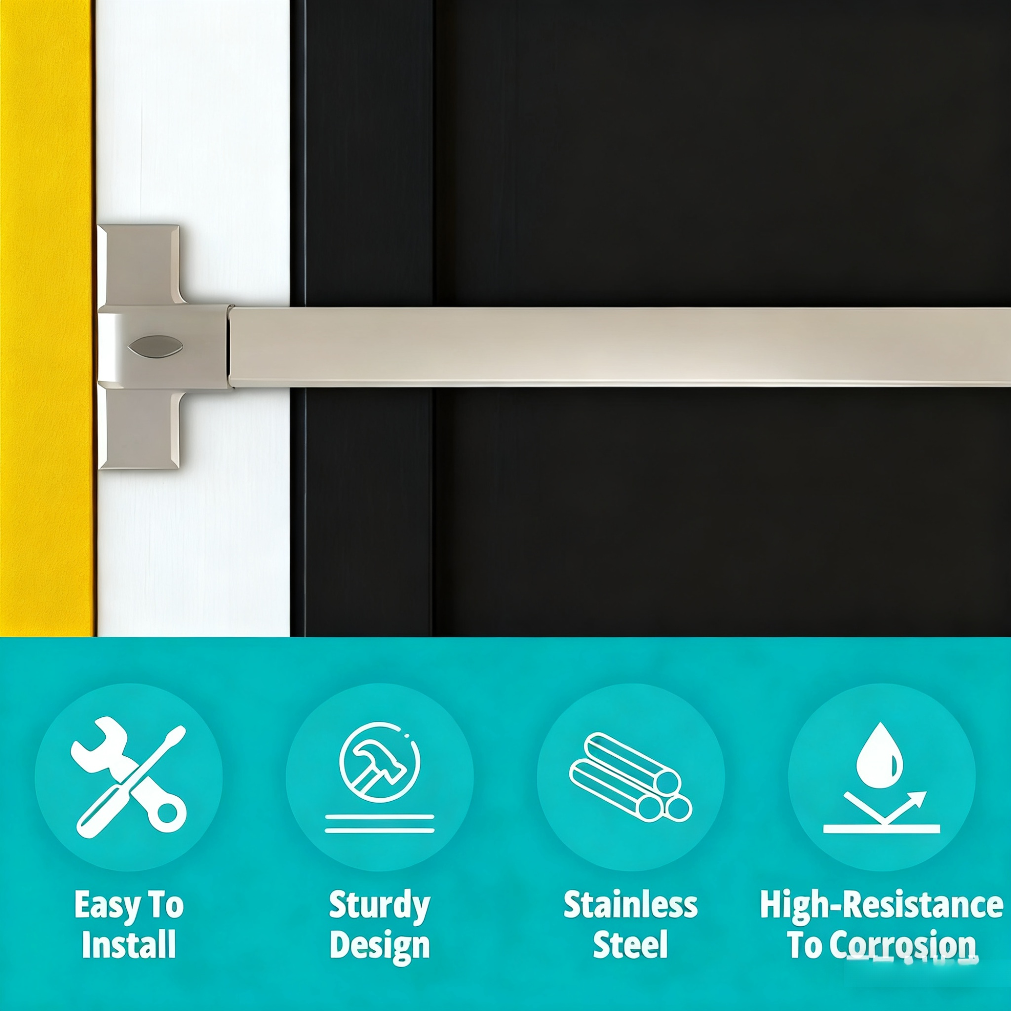Panic bar lock for quick emergency evacuation
