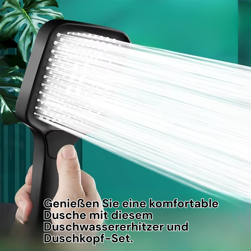  Komfortables Duschset mit Warmwasserbereiter und Brausekopf