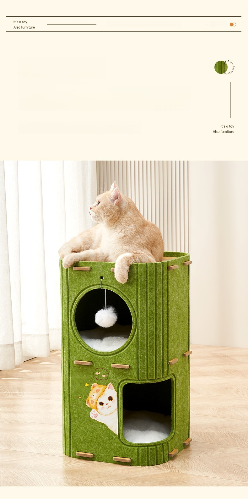Kattenmeubel met meerdere slaap- en speelplekken