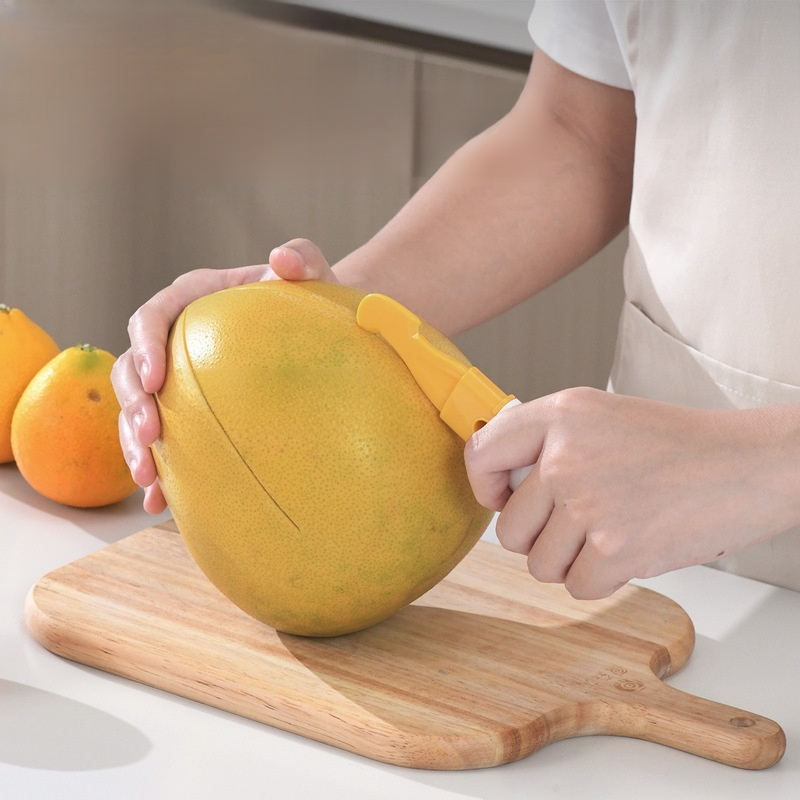 Use a peeler to peel oranges.