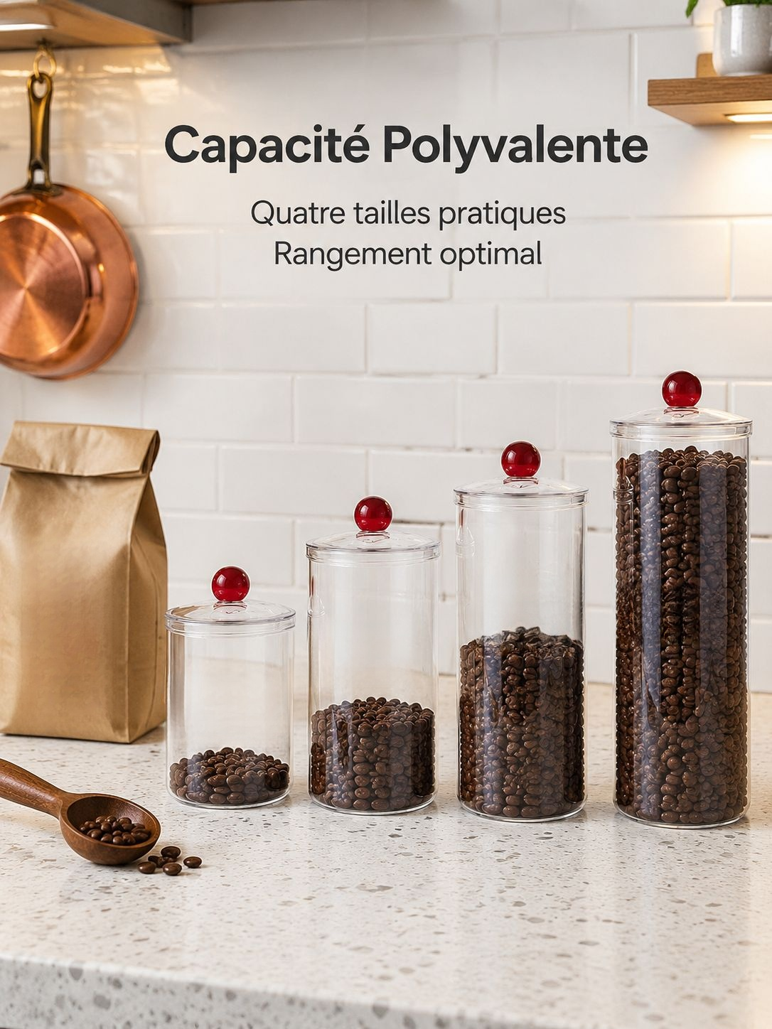 Bocal de fraîcheur pour grains de café