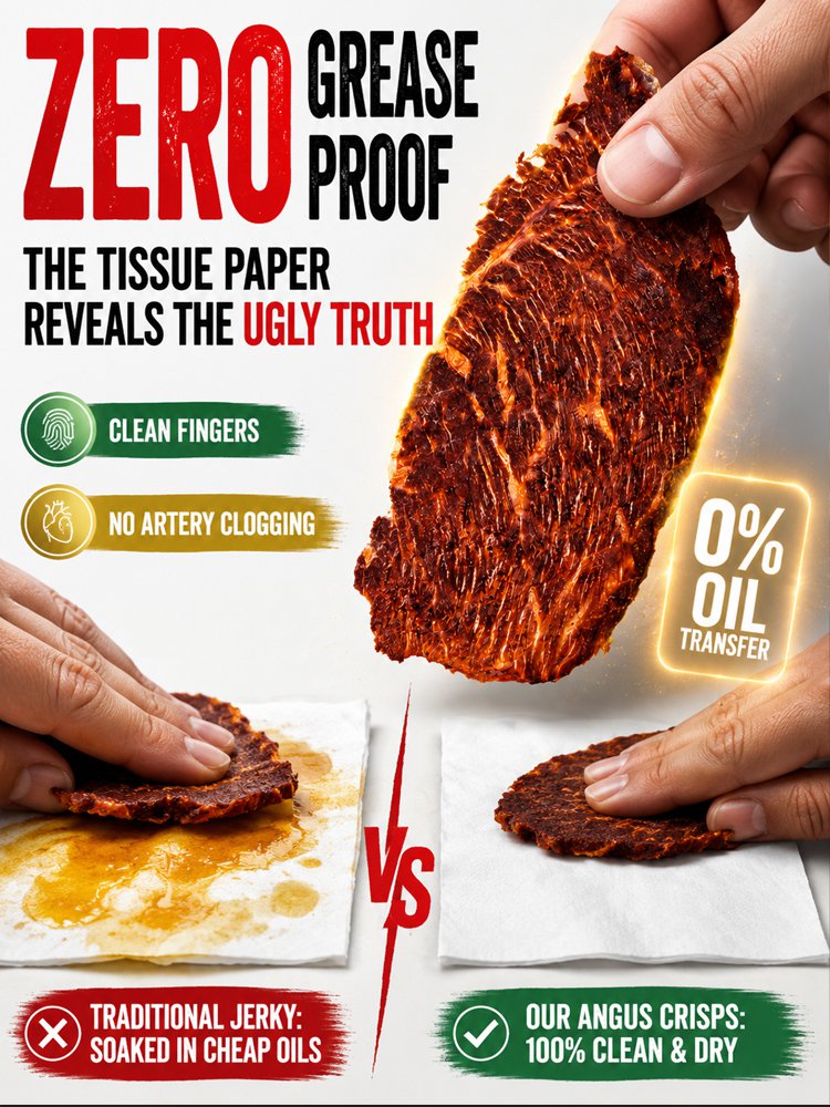 Premium Australian Angus Beef Jerky Crisps 100% Grass-Fed High Protein Keto Friendly Healthy Snack