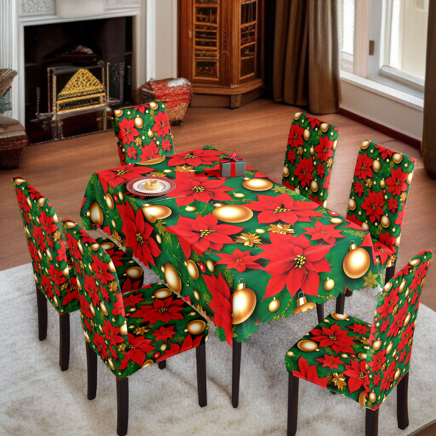 多款節慶印花桌布細節圖