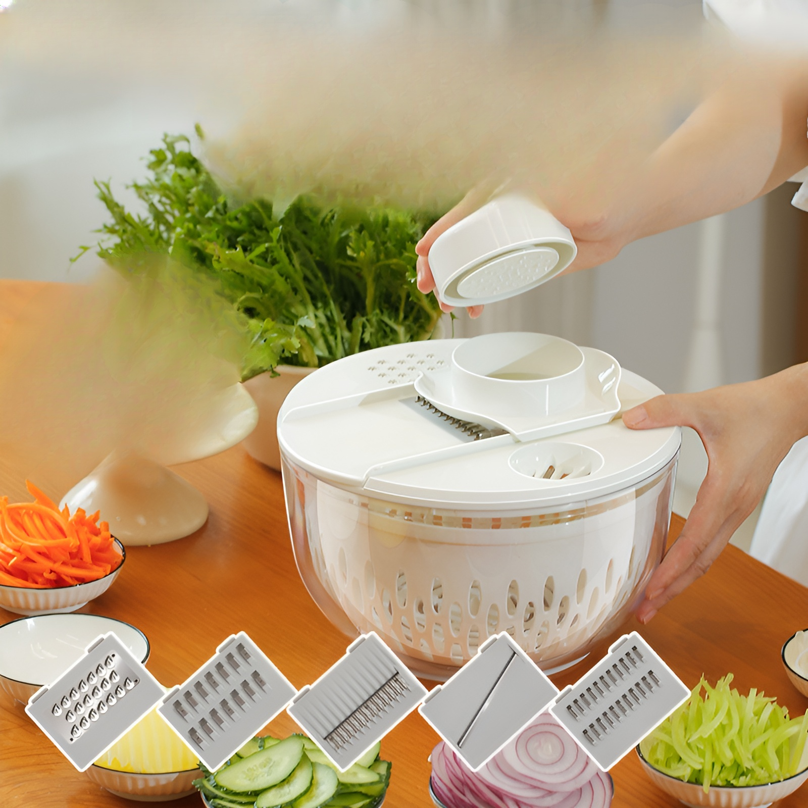 三合一沙拉沥水切片盒