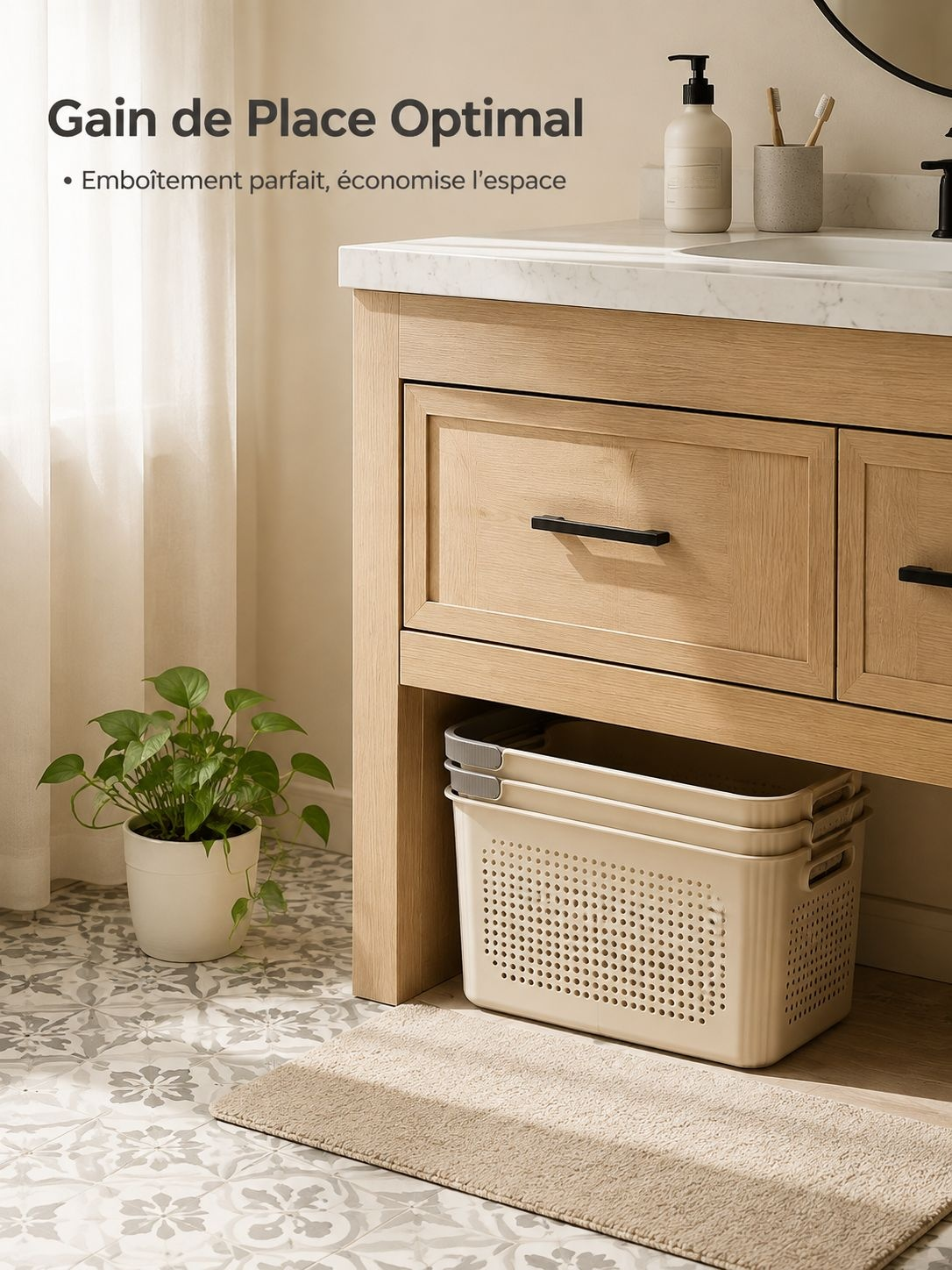 Panier à linge spacieux pour organiser la maison