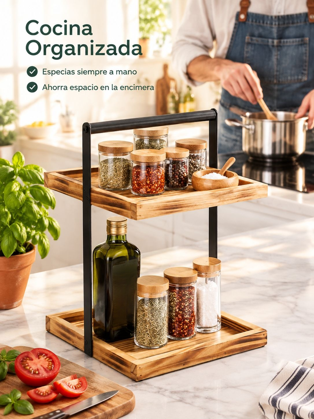 Estante organizador para mantener los productos de higiene juntos