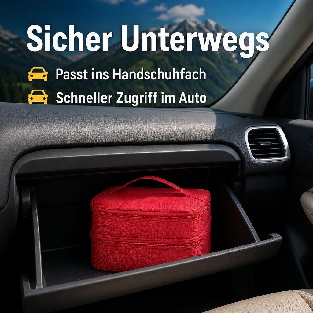 Rote Erste-Hilfe-Tasche Aufbewahrungstasche Reise Hausapotheke