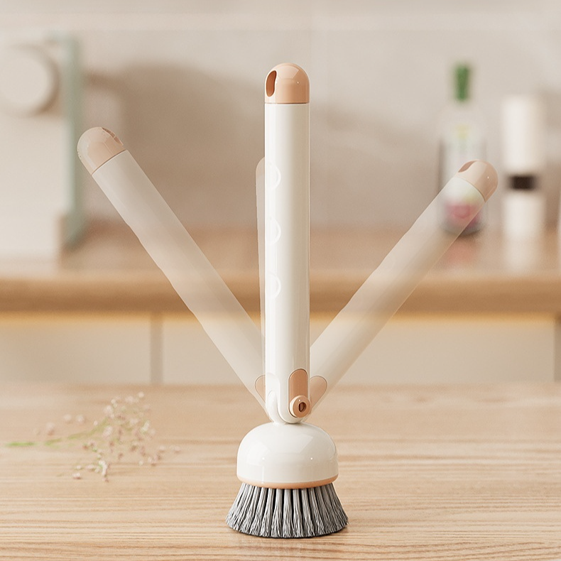 Cepillo de mango largo para lavar ollas de cocina doméstica 