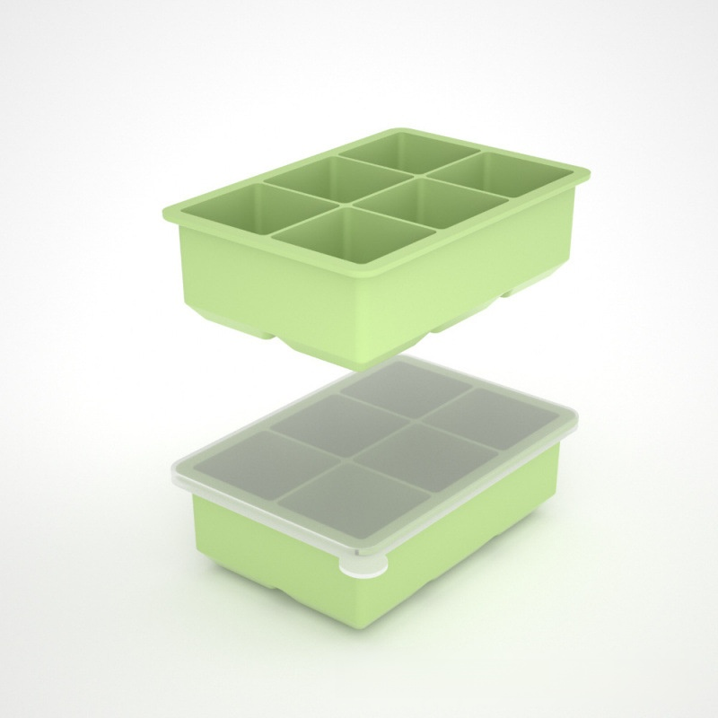 Household 4-Grid Ice Cube Tray with Lid