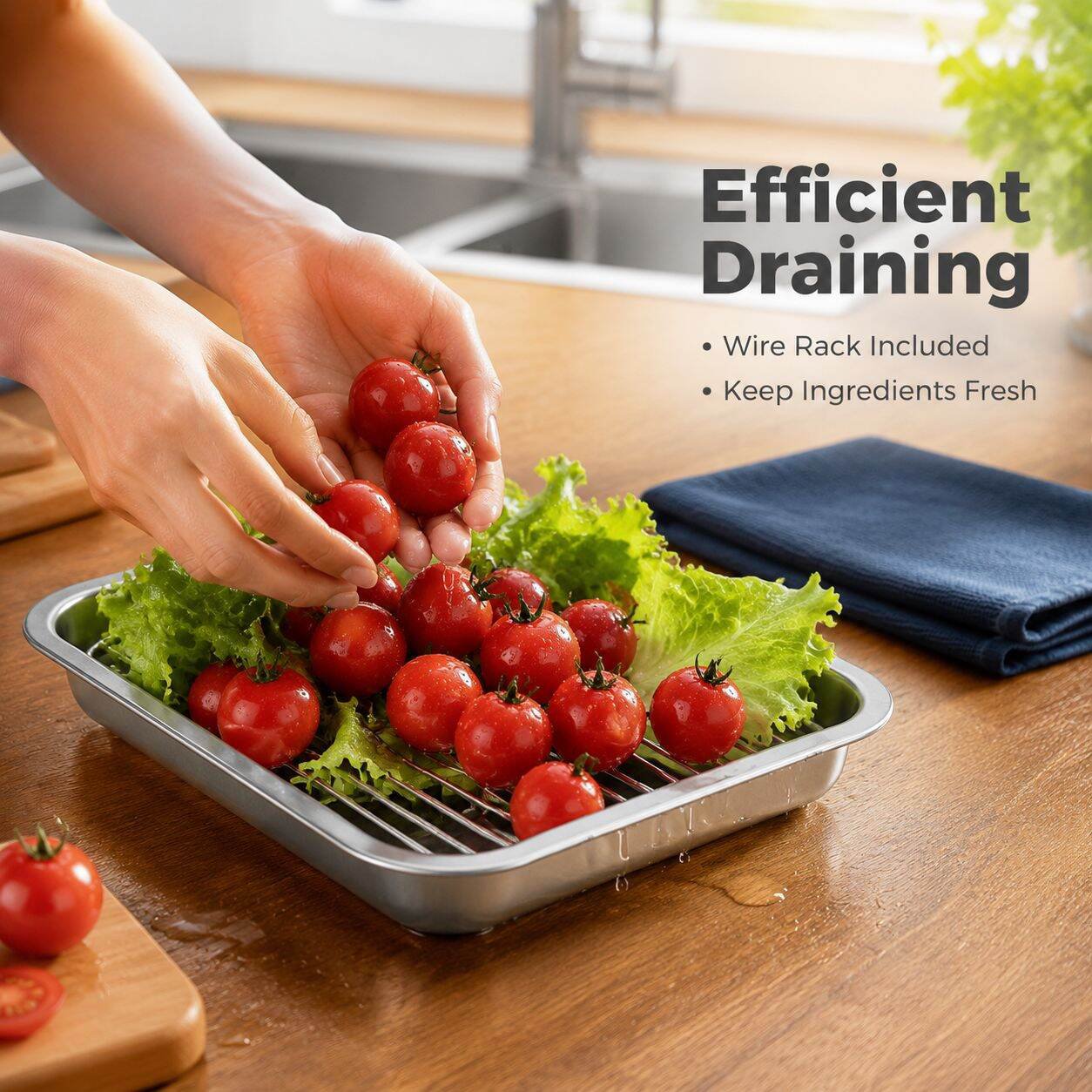 Stainless Steel Rectangular Tray