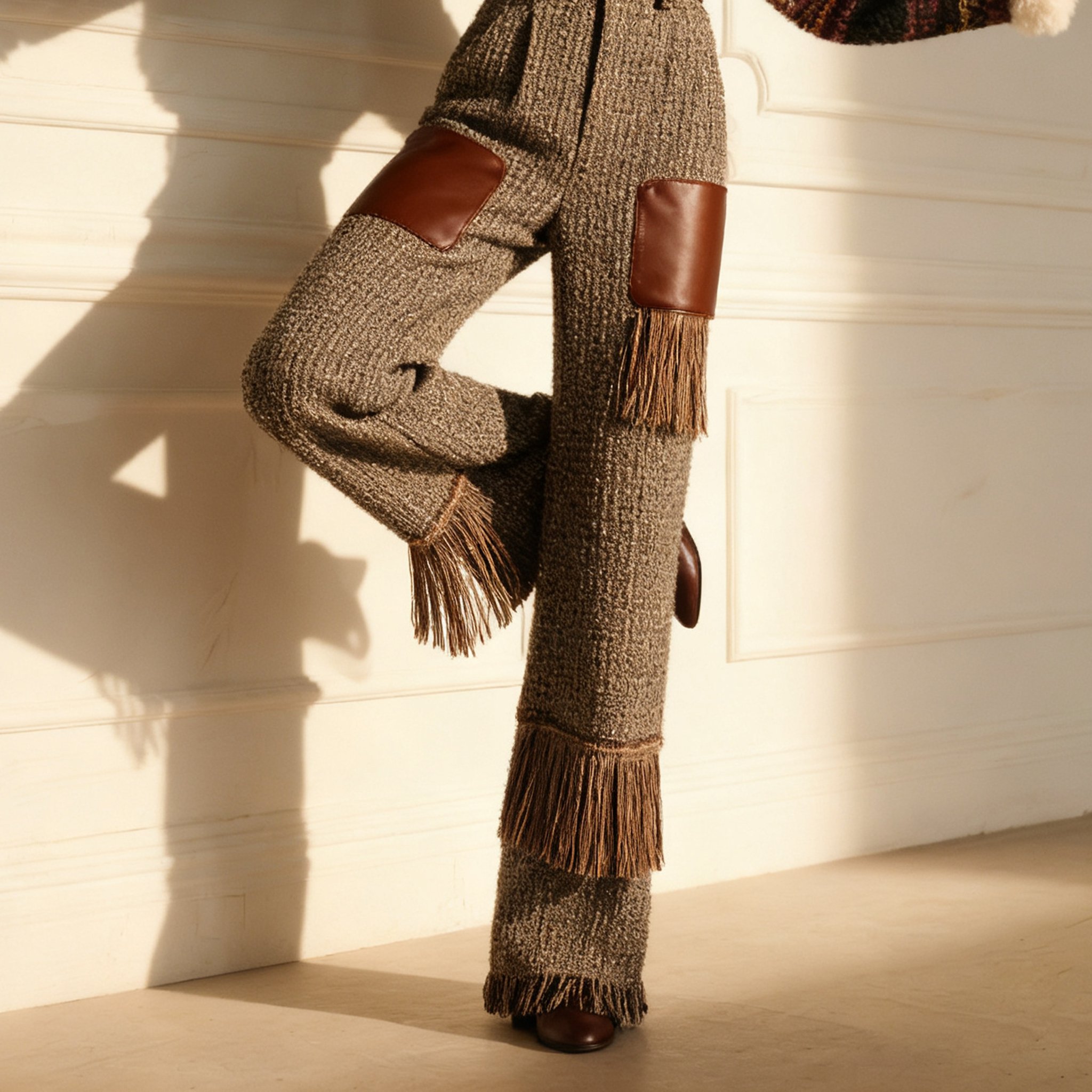 여성용 플레어 팬츠 착용샷