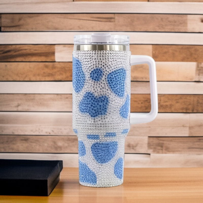 鑲鑽加厚不銹鋼保溫杯