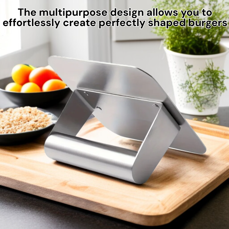 Multipurpose Stainless Steel Burger Press, Suitable for BBQ and Frying