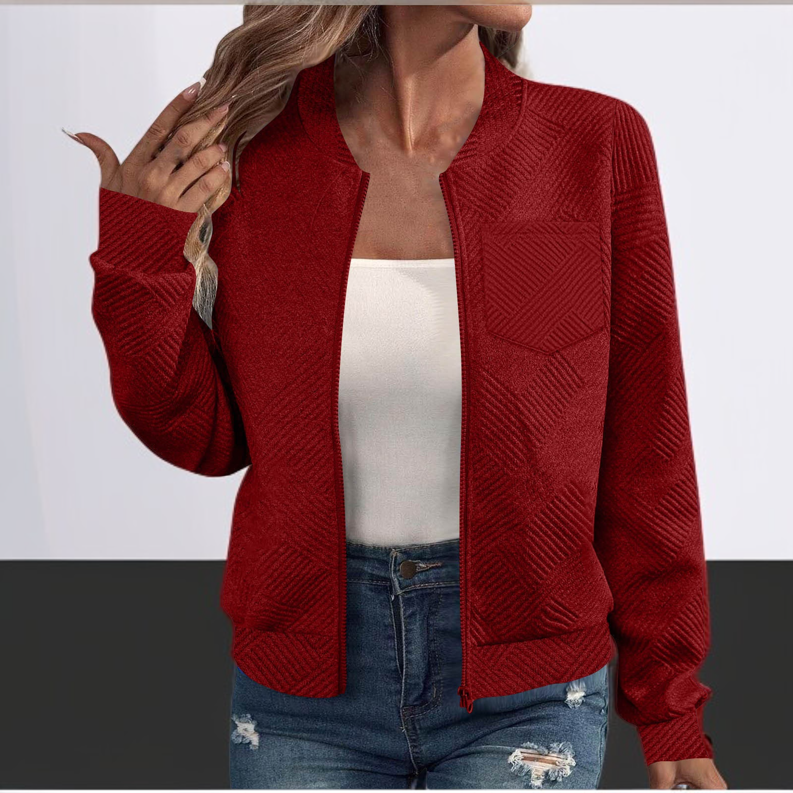 トレンド感あるレディースカジュアルジャケット