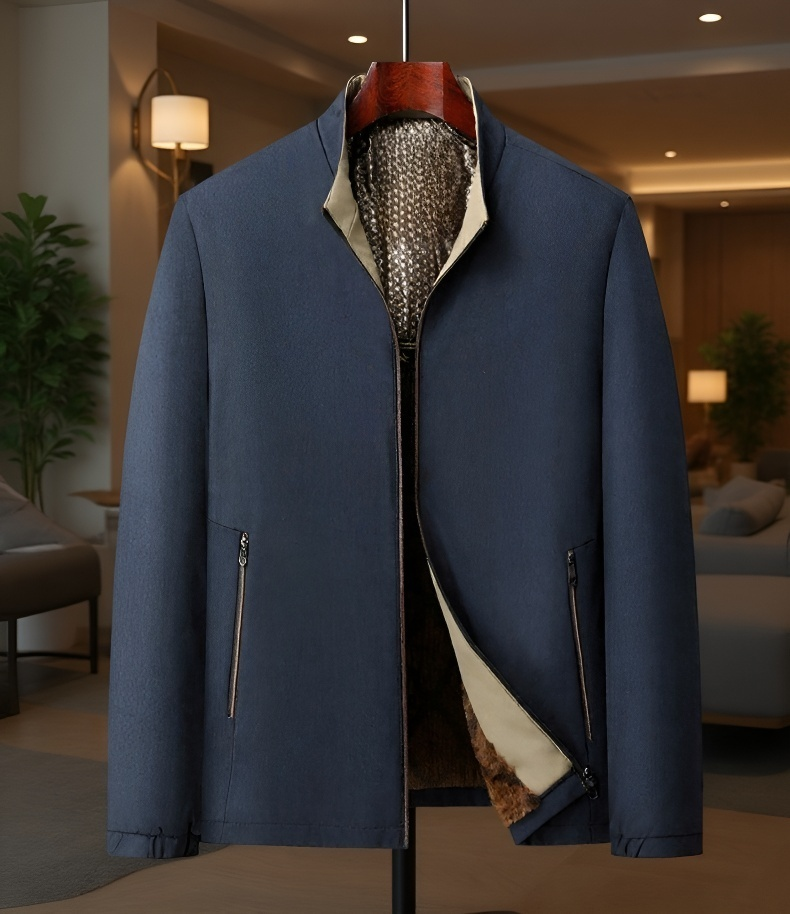 おしゃれな厚手フリースジャケットの詳細画像