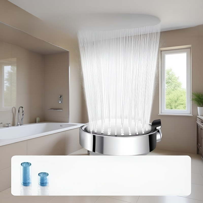 Powerful pressurized large shower head panel