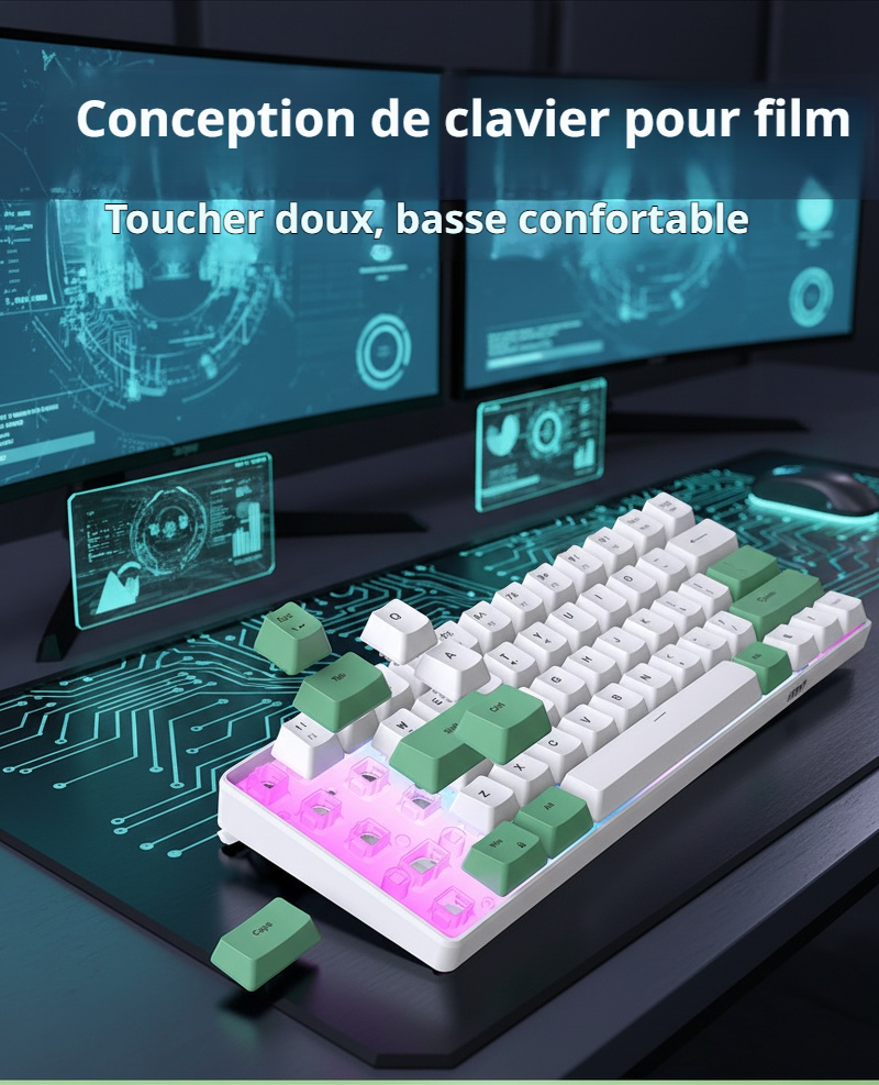 Touches rétroéclairées du clavier RGB