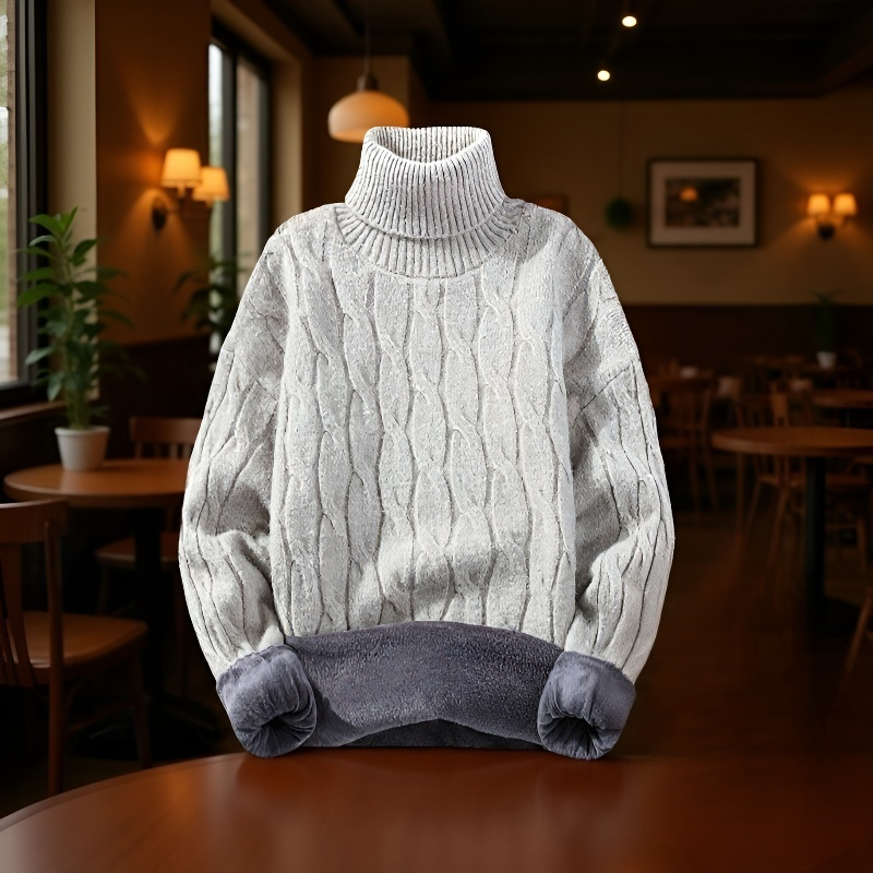 Suéter de punto de algodón para jóvenes hombres