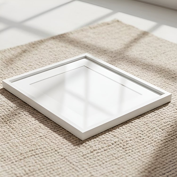 ramă foto elegantă pe masă