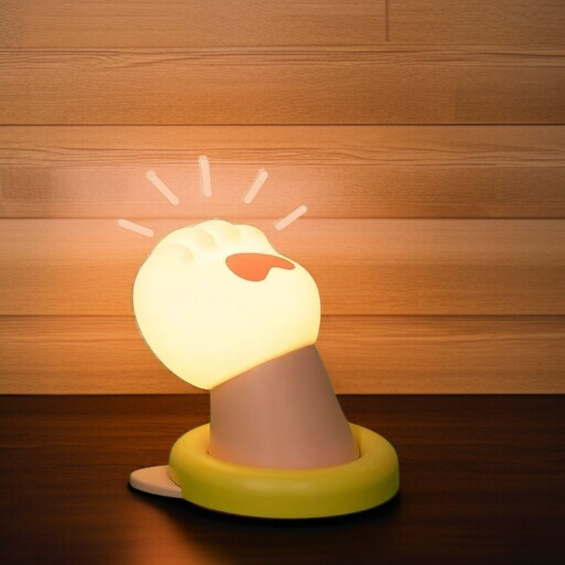 Lámpara de mesa táctil con pata de gato adorable, compañera para dormir en el dormitorio