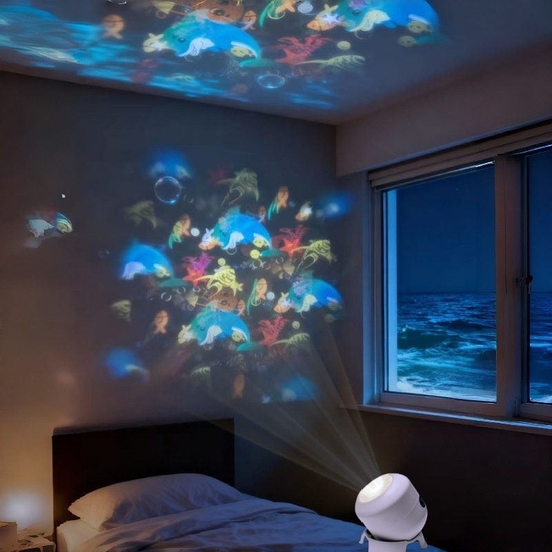 Luz Nocturna Giratoria de Colores