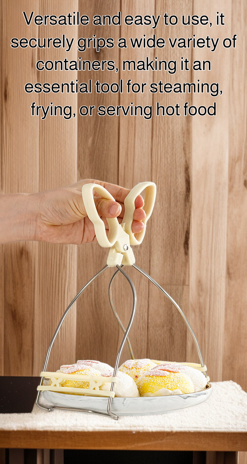 Extended and thickened 304 stainless steel anti-scalding clip for kitchen use