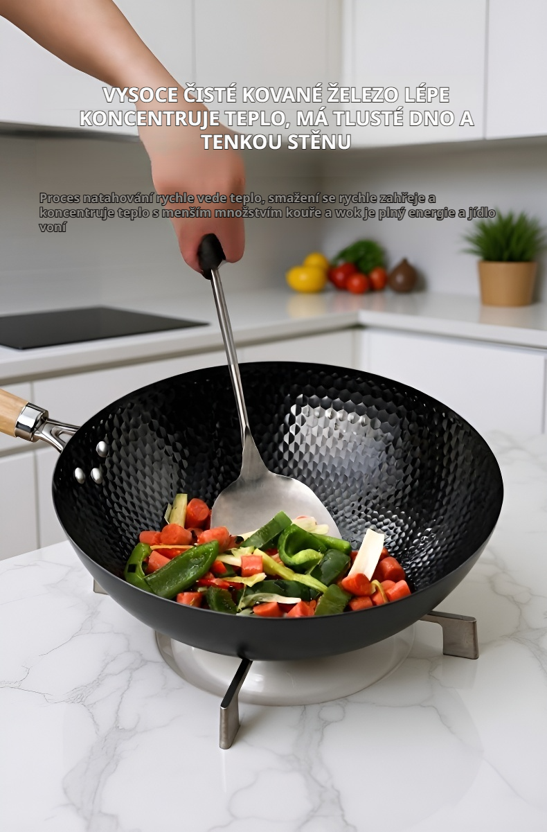 Detail povrchu nepřilnavého nádobí bez povlaku