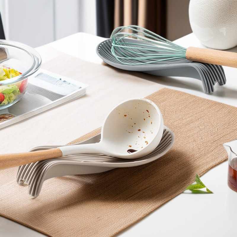 실리콘 조리도구 받침대 주방용 두꺼운 방열 실리콘 숟가락 받침