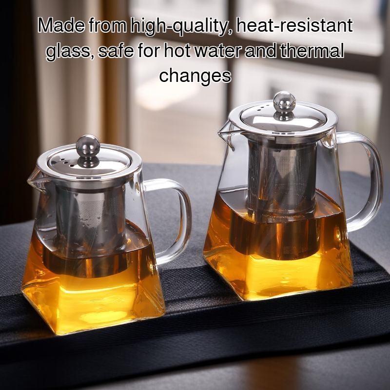 Thickened glass tea infuser set for safe brewing