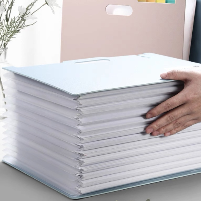 A4風琴包手提多層文件夾