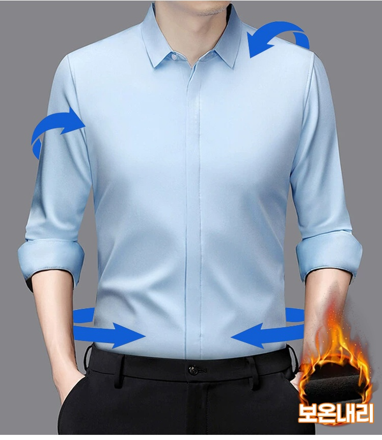  남성용 긴소매 비즈니스 통기성 셔츠