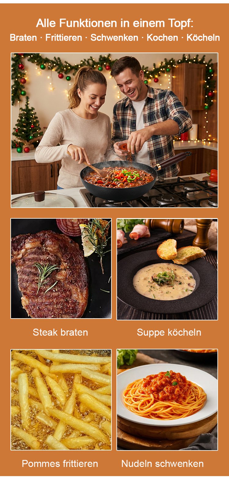 Langlebige und nachhaltige Eisenpfanne