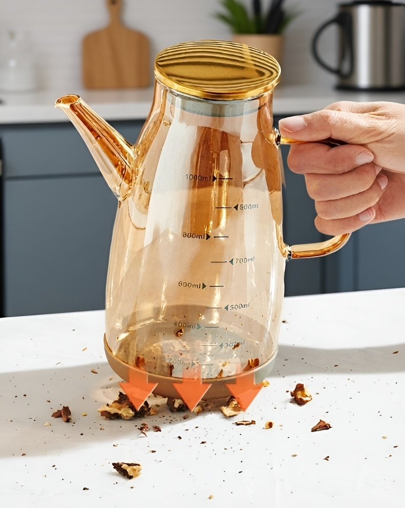 Accesorio de cocina: botella de aceite de vidrio